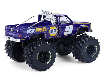 1984 Chevrolet C20 Monster Truck #9 "NAPA" Blue with Graphics "Kings of Crunch - Hendrick Motorsports Tribute" Special Edition 1/64 T&y Diecast Model Car by Greenlight
