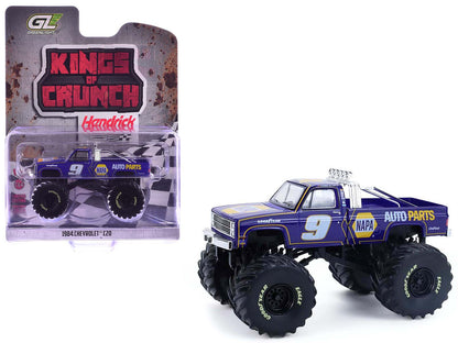 1984 Chevrolet C20 Monster Truck #9 "NAPA" Blue with Graphics "Kings of Crunch - Hendrick Motorsports Tribute" Special Edition 1/64 T&y Diecast Model Car by Greenlight