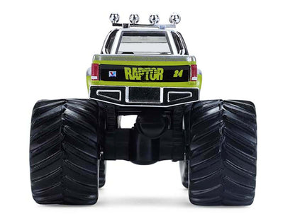 1986 Chevrolet S10 Monster Truck #24 "Raptor" Black and Green with Graphics "Kings of Crunch - Hendrick Motorsports Tribute" Special Edition 1/64 T&y Diecast Model Car by Greenlight