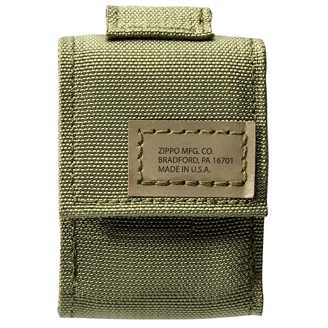 Zippo Tactical Pouch (OD Green) and Black Crackle Windproof Lighter Gift Set