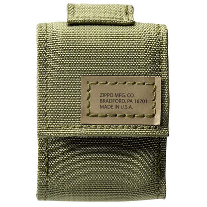 Zippo Tactical Pouch (OD Green) and Black Crackle Windproof Lighter Gift Set