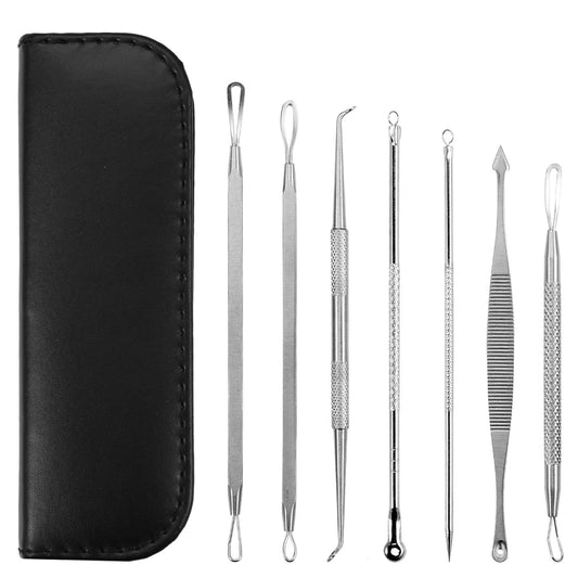 7 Pcs Blackhead Remover Kit Stainless Steel Pimple Comedone Acne Extractor Need