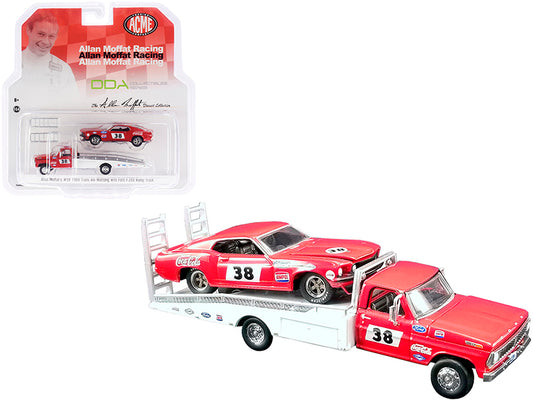 Ford F-350 Ramp Truck #38 Red White 1969 Red 1/64 Diecast Model - Greenlight