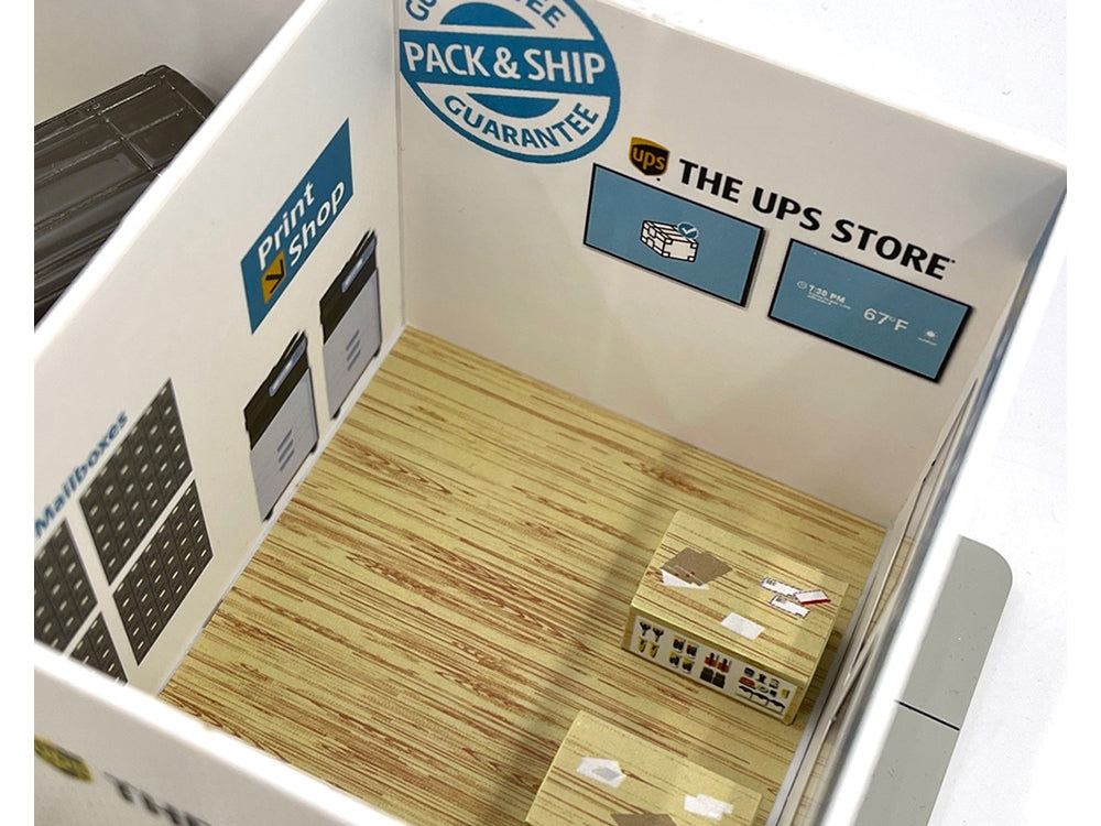 GreenLight The UPS Store Diorama "Mechanic's Corner" for 1/64 Scale Models by <h2>The Greenlight</h2> <p>High-quality diecast model car perfect collectors and enthusiasts. Features detailed interior e