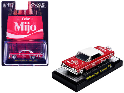 1964 Chevrolet Impala SS Lowrider Red White Top 1/64 Diecast Model Car - M2