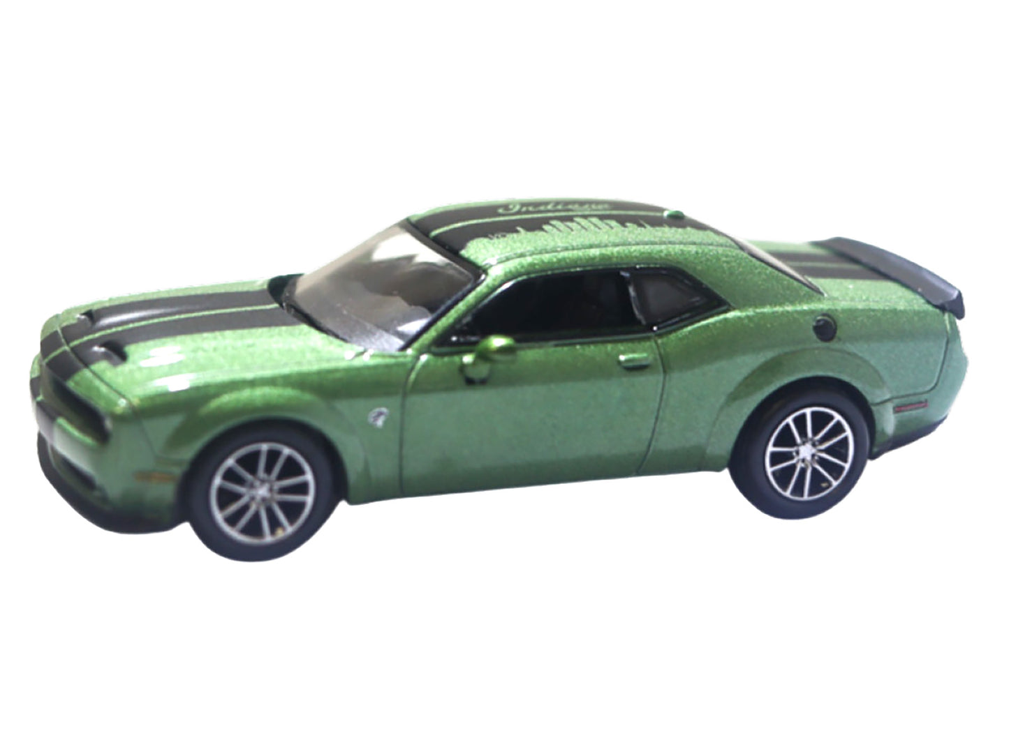 GreenLight 2020 Dodge Challenger SRT Hellcat Widebody F8 Green Metallic with Black Indiana Stripes "2025 Waltersons Collector's Expo Exclusive" 1/64 Diecast Model Car by <h2>2020 Greenlight</h2> <p>Hi