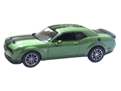 GreenLight 2020 Dodge Challenger SRT Hellcat Widebody F8 Green Metallic with Black Indiana Stripes "2025 Waltersons Collector's Expo Exclusive" 1/64 Diecast Model Car by <h2>2020 Greenlight</h2> <p>Hi