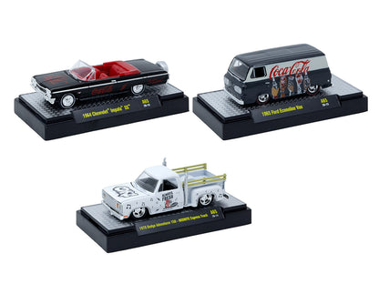 "Coca-Cola" Set of 3 pieces Release 65 Limited Edition to 4800 pieces Worldwide 1/64 T&y Diecast Models by M2 Machines