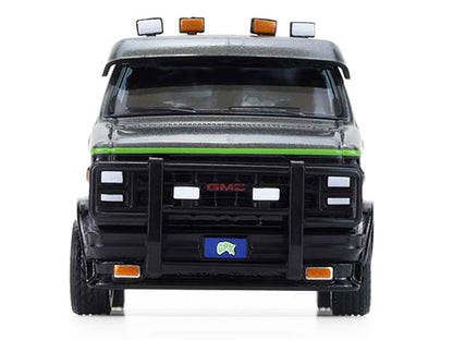GreenLight 1983 GMC Vandura Van Gray Metallic and Black with Green Slime Graphics "Petey Da Fool" "Garbage Pail Kids" Series 8 1/64 Diecast Model Car by <h2>1983 Greenlight</h2> <p>High-quality perfec