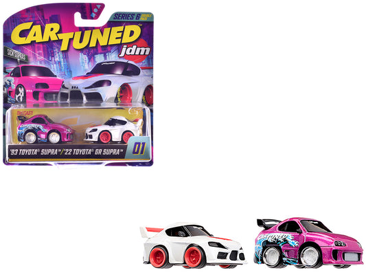"Sick Supras" Series 6 T&yota Double Pack Set of 2 Cars T&y Diecast Model Cars by CarTuned