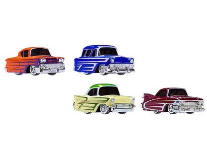 "Kustoms" Double Pack Series 8 Set of 4 Cars Diecast Model Cars by CarTuned
