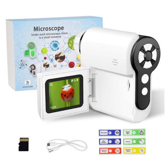 3 In 1 1000X Kids Microscope Telescope Camera Handheld Usb Mini With Led Light