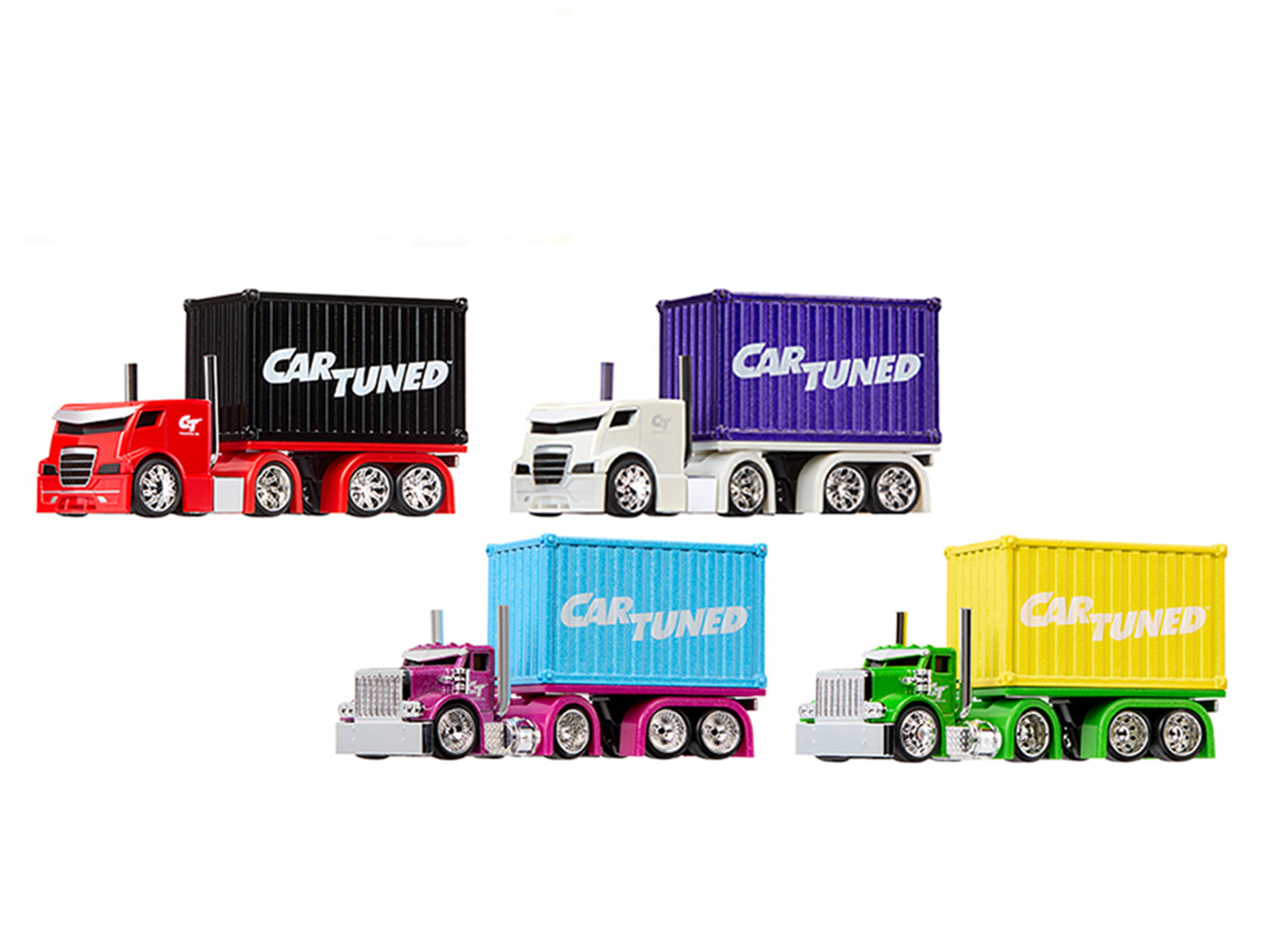 "Rigs" Container Case Series 2 Set of 4 Pieces T&y Diecast Model Cars by CarTuned