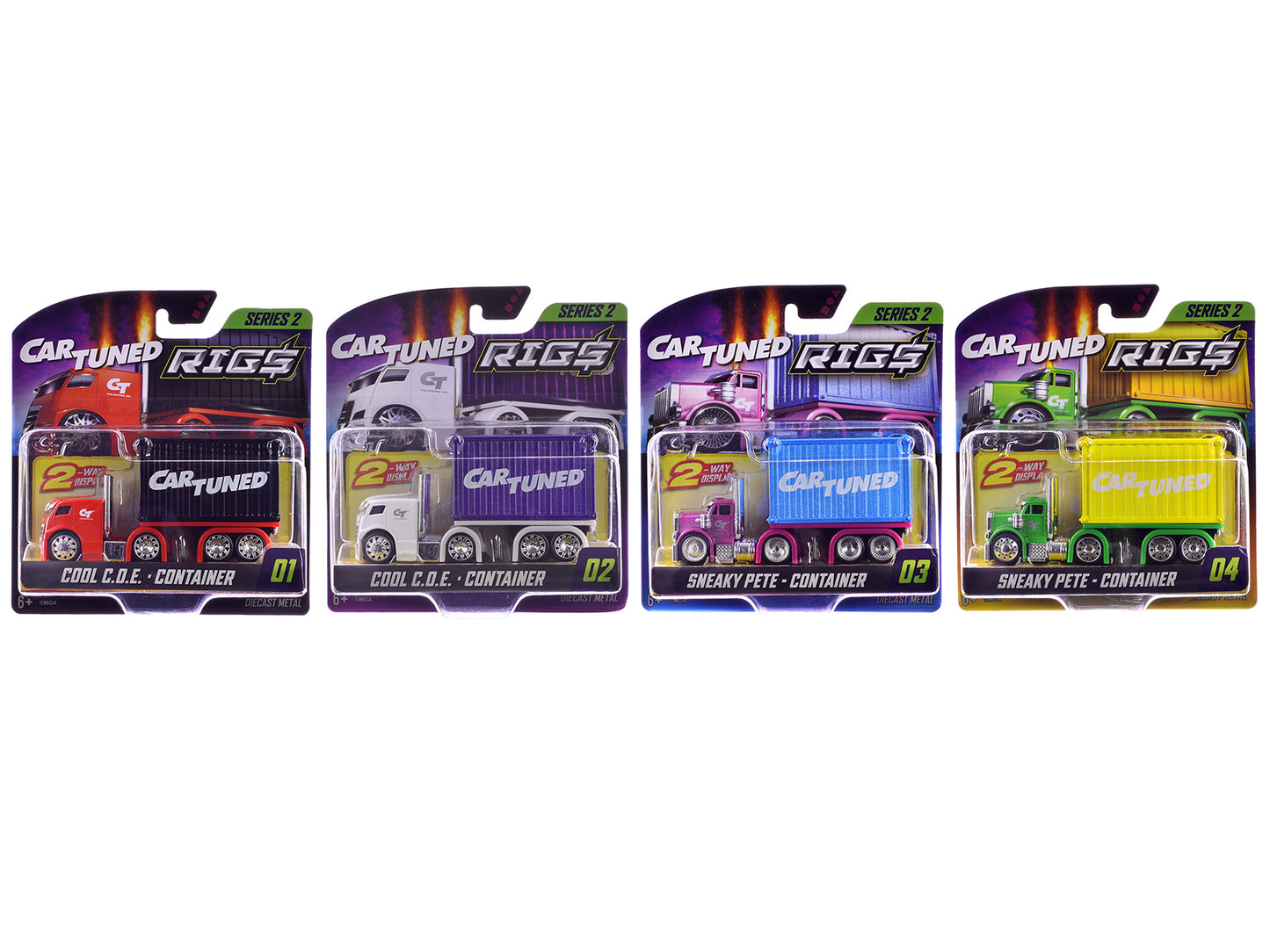 "Rigs" Container Case Series 2 Set of 4 Pieces T&y Diecast Model Cars by CarTuned