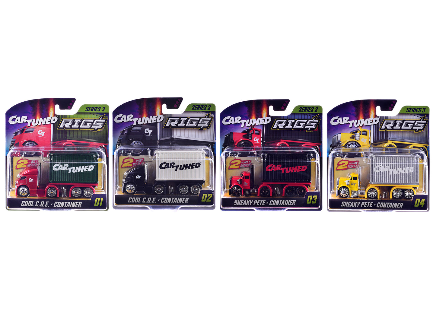 "Rigs" Container Case Series 3 Set of 4 Pieces T&y Diecast Model Cars by CarTuned