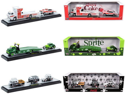 Auto Haulers "Soda" Set of 3 pieces Release 36 Limited Edition to 8000 pieces Worldwide 1/64 T&y Diecast Models by M2 Machines