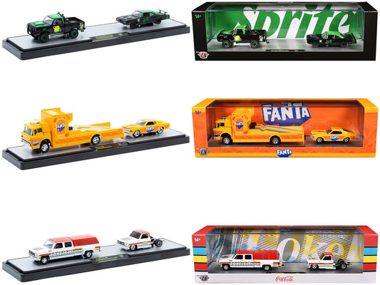 Auto Haulers "Soda" Set of 3 pieces Release 37 Limited Edition to 6000 pieces Worldwide 1/64 T&y Diecast Models by M2 Machines