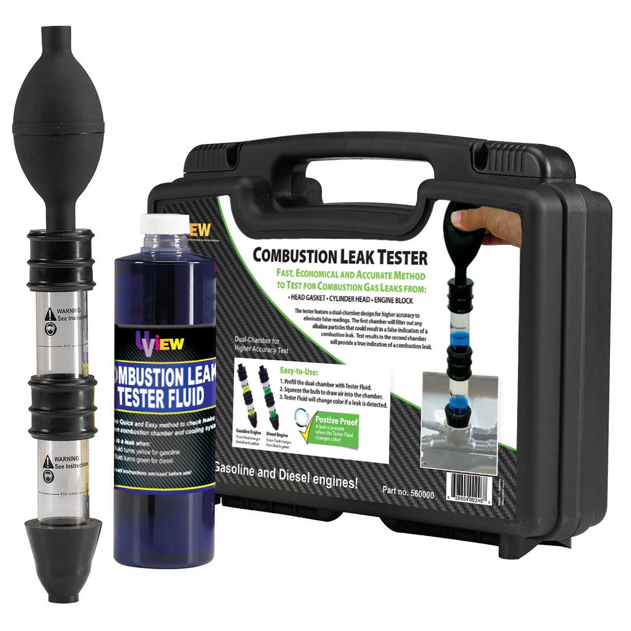 UView Engine Combustion Leak Tester Kit (Gas/Natural Gas/Diesel Detector)