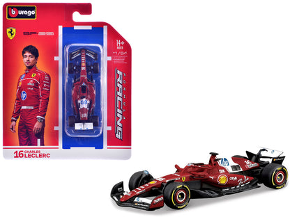 Ferrari SF-25 #16 Charles Leclerc Formula One F1 World Championship (2025) "Formula Racing" Series 1/64 T&y Diecast Model Car by Bburago