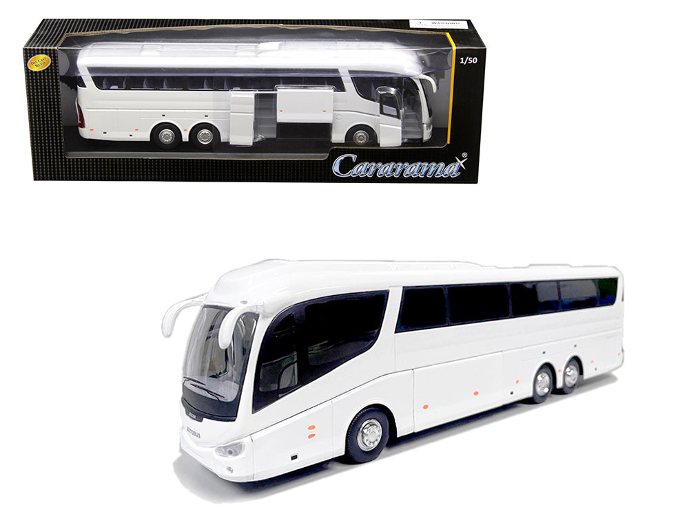 Super Coach Autobus White 1/50 Diecast by Cararama