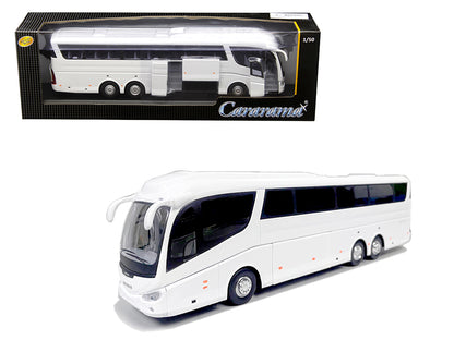 Super Coach Autobus White 1/50 Diecast by Cararama