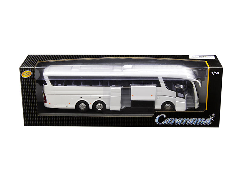 Super Coach Autobus White 1/50 Diecast by Cararama