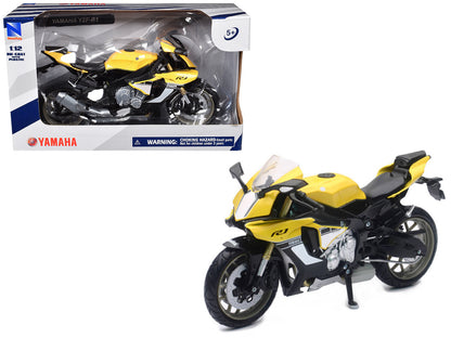 2016 Yamaha YZF-R1 Yellow Motorcycle Model 1/12 - New Ray