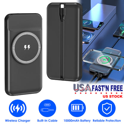 10000Mah 22.5W Magnetic Wireless Power Bank Pd Charging Portable Charger Wi