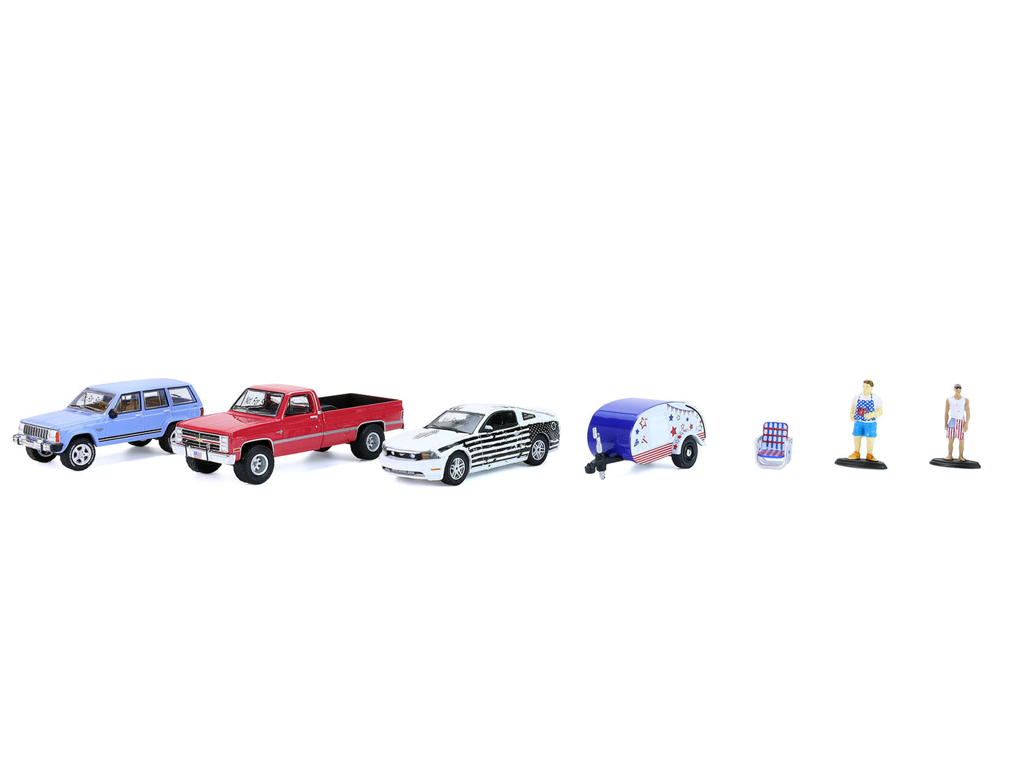 GreenLight "Summer Cookout Diorama" Set of 7 pieces 1/64 Diecast Model Cars by <h2>"Summer Greenlight</h2> <p>High-quality car perfect for collectors and enthusiasts. Features detailed interior exteri