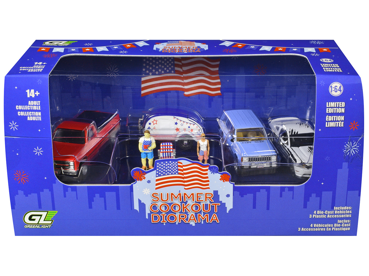 GreenLight "Summer Cookout Diorama" Set of 7 pieces 1/64 Diecast Model Cars by <h2>"Summer Greenlight</h2> <p>High-quality car perfect for collectors and enthusiasts. Features detailed interior exteri
