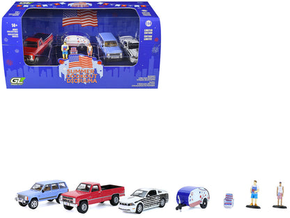 GreenLight "Summer Cookout Diorama" Set of 7 pieces 1/64 Diecast Model Cars by <h2>"Summer Greenlight</h2> <p>High-quality car perfect for collectors and enthusiasts. Features detailed interior exteri
