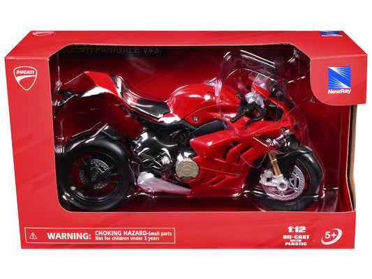 Ducati Panigale V4S Motorcycle Red 1/12 T&y Diecast Motorcycle Model by New Ray