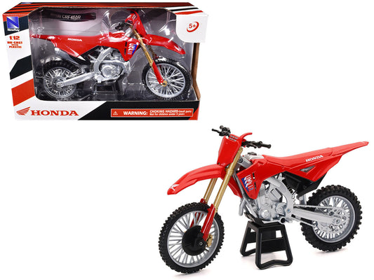 Honda CRF450R Motorcycle Red with Black Accents 1/12 T&y Diecast Model by New Ray