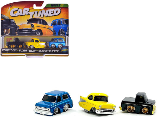 "Lowriders" Series 2 Chevrolet Triple Pack Set of 3 Cars T&y Diecast Model Cars by CarTuned