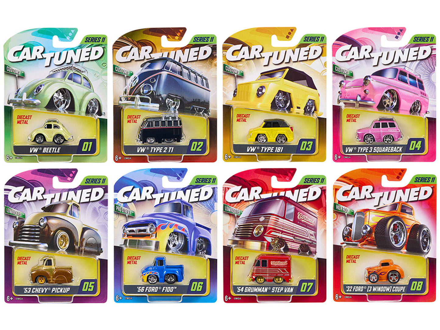 "Mainline" 2026 Series 11 Set of 8 Pieces T&y Diecast Model Cars by CarTuned