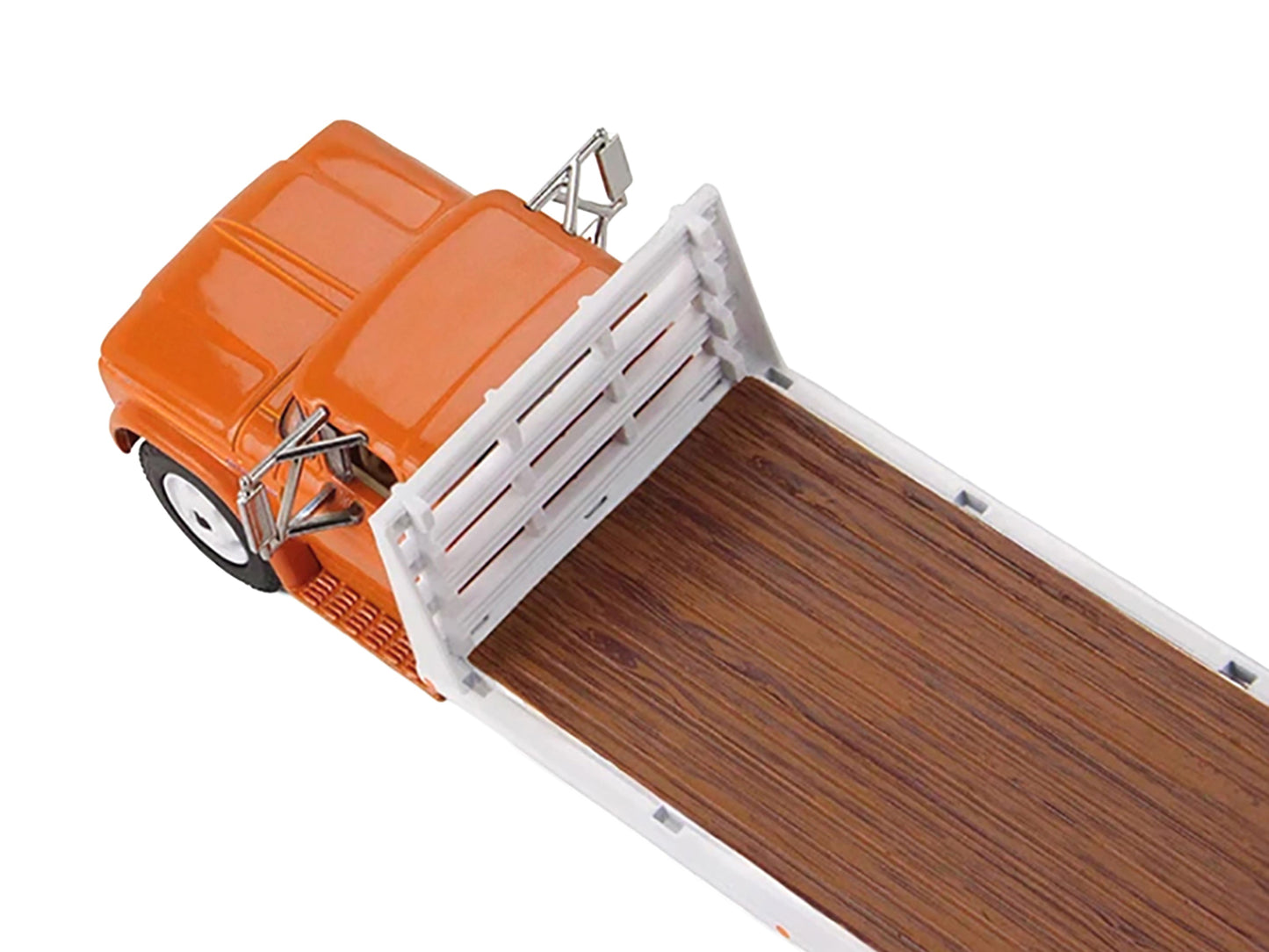 GMC 4000 Flatbed Truck Omaha Orange 1/64 Diecast Model by DCP/First Gear