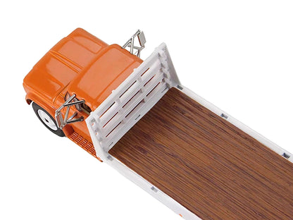 GMC 4000 Flatbed Truck Omaha Orange 1/64 Diecast Model by DCP/First Gear
