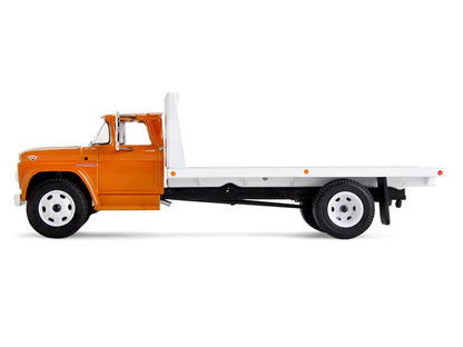 GMC 4000 Flatbed Truck Omaha Orange 1/64 Diecast Model by DCP/First Gear