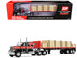 GMC General 60 Flat Top Sleeper & 48' Utility Flatbed Trailer Lumber Load