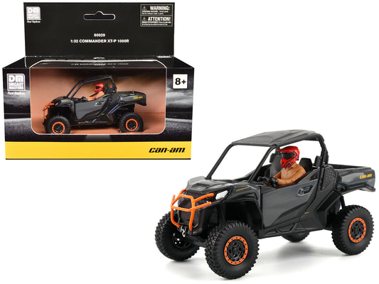 Can-Am Commander XT-P 1000R Gray and Orange with Driver Figure 1/32 T&y Diecast Model by BRP Models