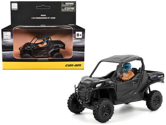 Can-Am Commander XT 1000R Matt Black with Driver Figure 1/32 T&y Diecast Model by BRP Models