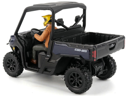 Can-Am Defender XT HD9 Navy Blue and Black with Driver Figure 1/32 Diecast Model by BRP Models