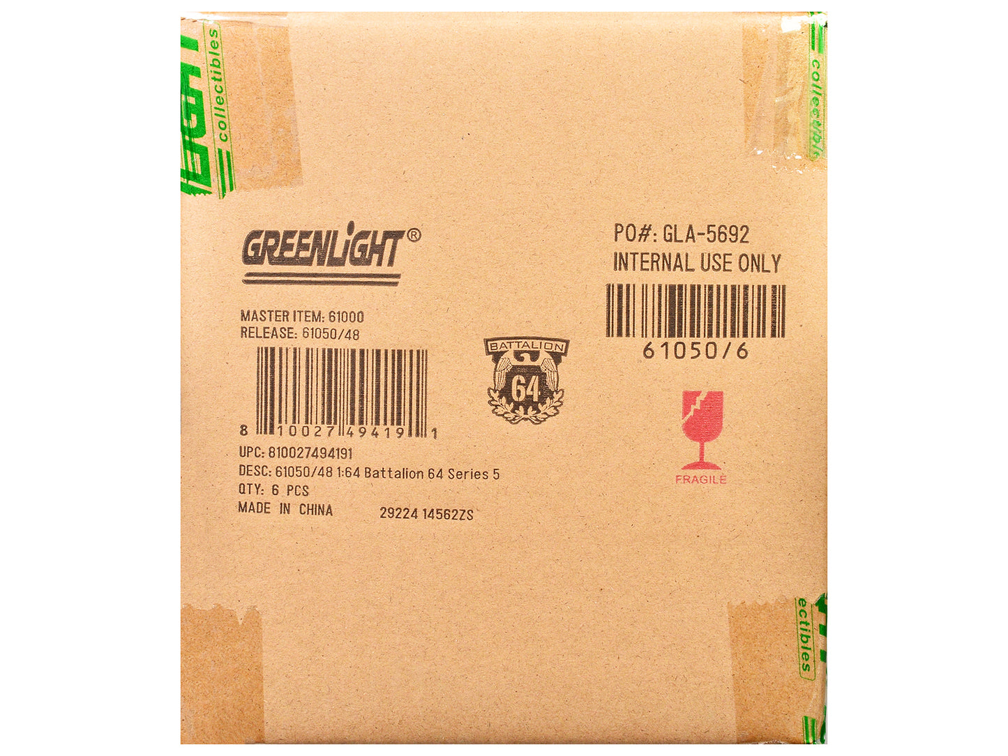GreenLight "Battalion 64" Series 5 Set of 6 pieces 1/64 Diecast Models by <h2>"Battalion Greenlight</h2> <p>High-quality model car perfect for collectors and enthusiasts. Features detailed interior ex