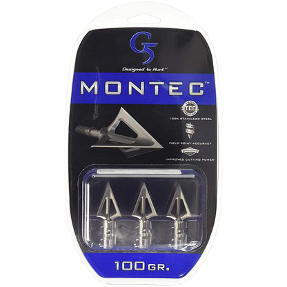 G5 Outdoors Montec Crossbow Fixed Broadhead – 100 Grain (3-Pack)