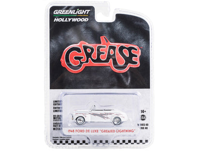 GreenLight 1948 Ford De Luxe Convertible "Greased Lightning" White with Graphics "Grease" (1978) Movie "Hollywood Series" Release 40 1/64 Diecast Model Car by <h2>1948 Greenlight</h2> <p>High-quality