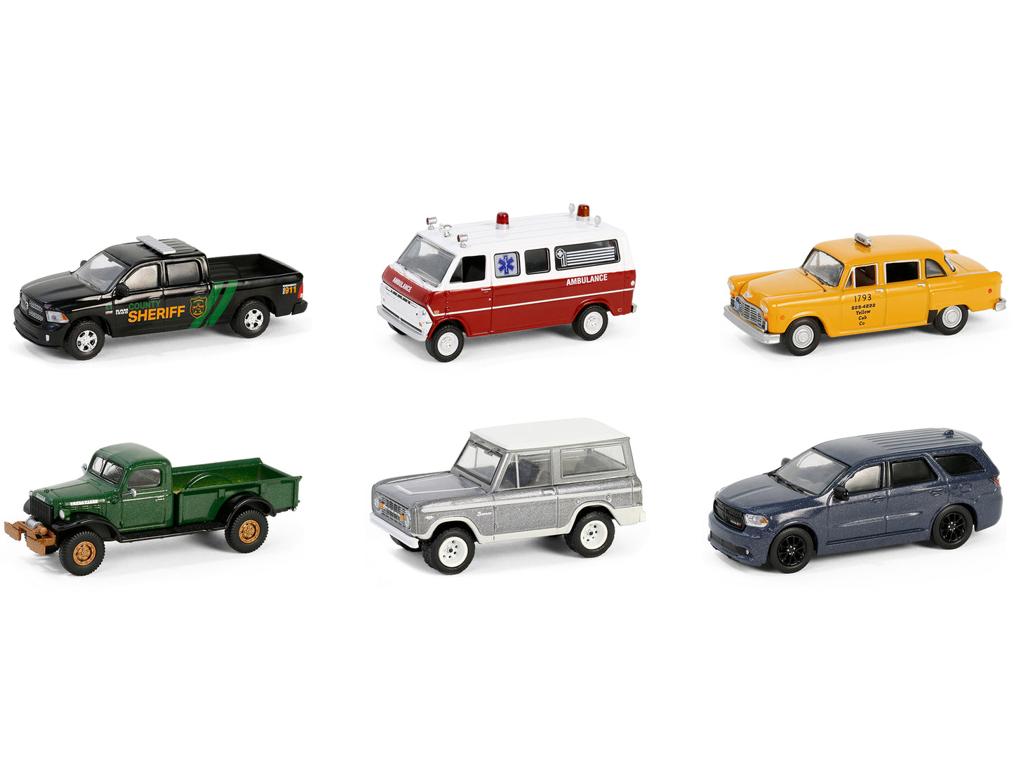 GreenLight "Hollywood Series" Set of 6 pieces Release 42 1/64 Diecast Model Cars by <h2>"Hollywood Greenlight</h2> <p>High-quality car perfect for collectors and enthusiasts. Features detailed interio