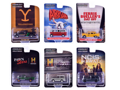 GreenLight "Hollywood Series" Set of 6 pieces Release 42 1/64 Diecast Model Cars by <h2>"Hollywood Greenlight</h2> <p>High-quality car perfect for collectors and enthusiasts. Features detailed interio