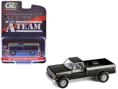 GreenLight 1981 Dodge Power Ram Prospector Pickup Truck Black "The A-Team" (1983-1987) TV Series "Hollywood Series" Release #43 1/64 Diecast Model Car by <h2>1981 Greenlight</h2> <p>High-quality perfe