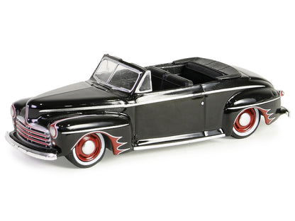 GreenLight 1947 Ford Deluxe Convertible Lowrider Black wit h Red Graphics "California Lowriders" Series 5 1/64 Diecast Model Car by <h2>1947 Greenlight</h2> <p>High-quality perfect for collectors and