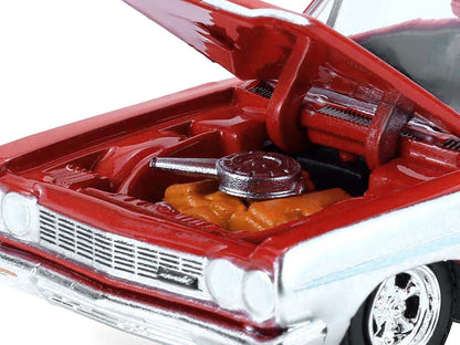 GreenLight 1964 Chevrolet Biscayne Lowrider Silver Metallic and Red Two-Tone "California Lowriders" Series 7 1/64 Diecast Model Car by <h2>1964 Greenlight</h2> <p>High-quality perfect for collectors e